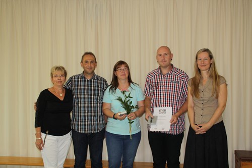 Vereinsv, Rene Liebermann;Vizepräsidentin des LSB Thüringen für Bildung und Ehrenamt Marion Seeber und Jana Riedel Referentin für Bildung im LSB Thüringen